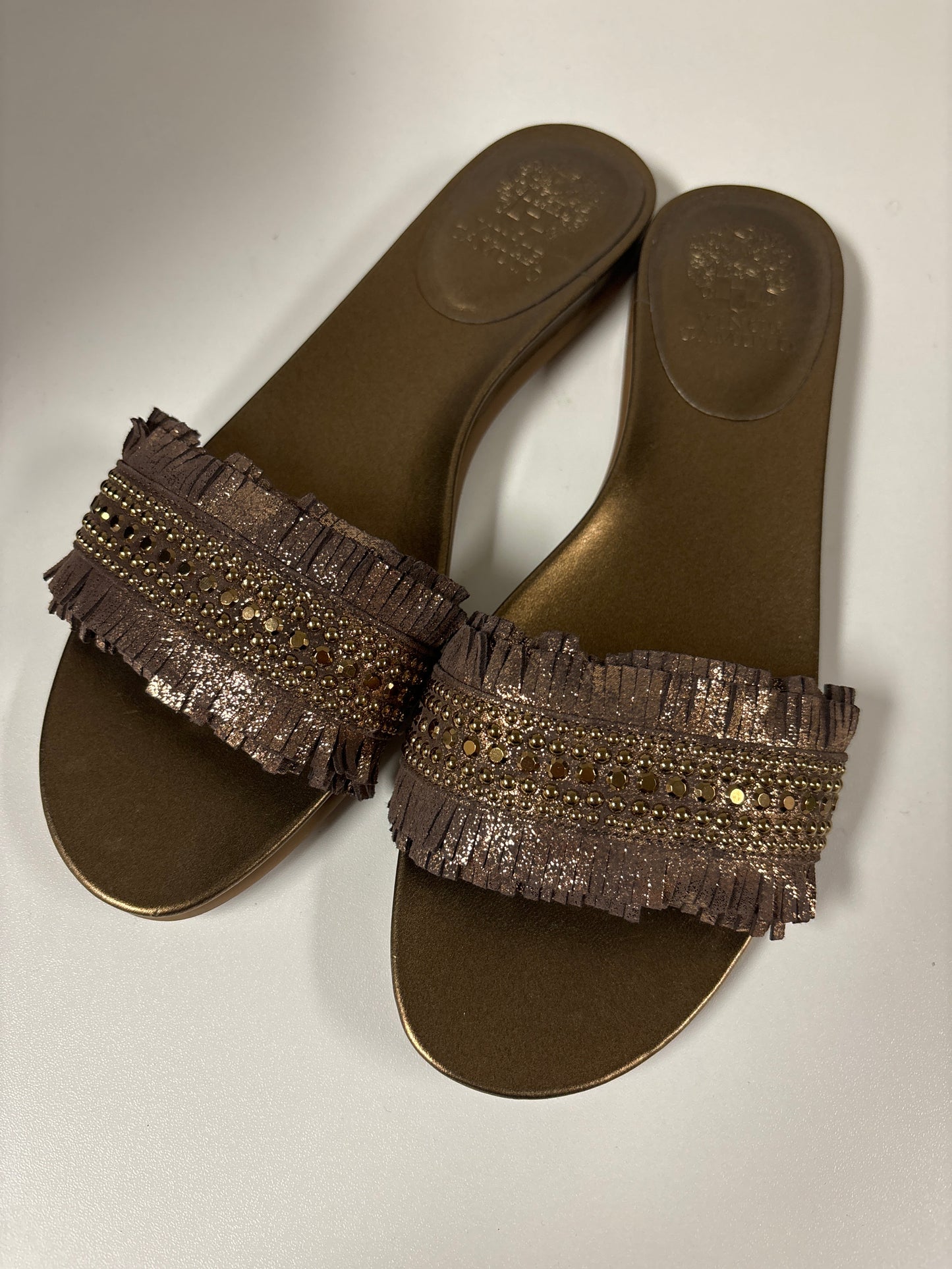 Bronze Sandals Flats Vince Camuto, Size 10