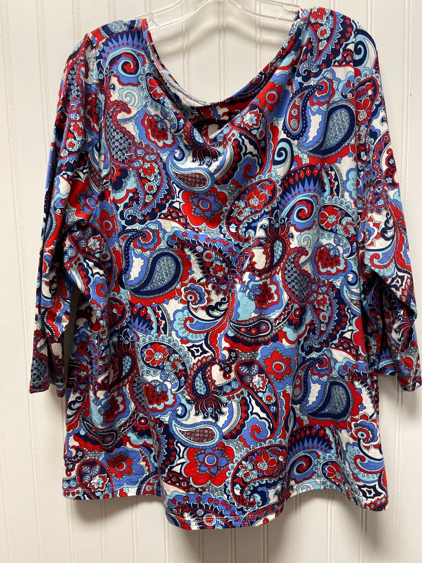 Blue & Red & White Top Long Sleeve Talbots, Size 3x