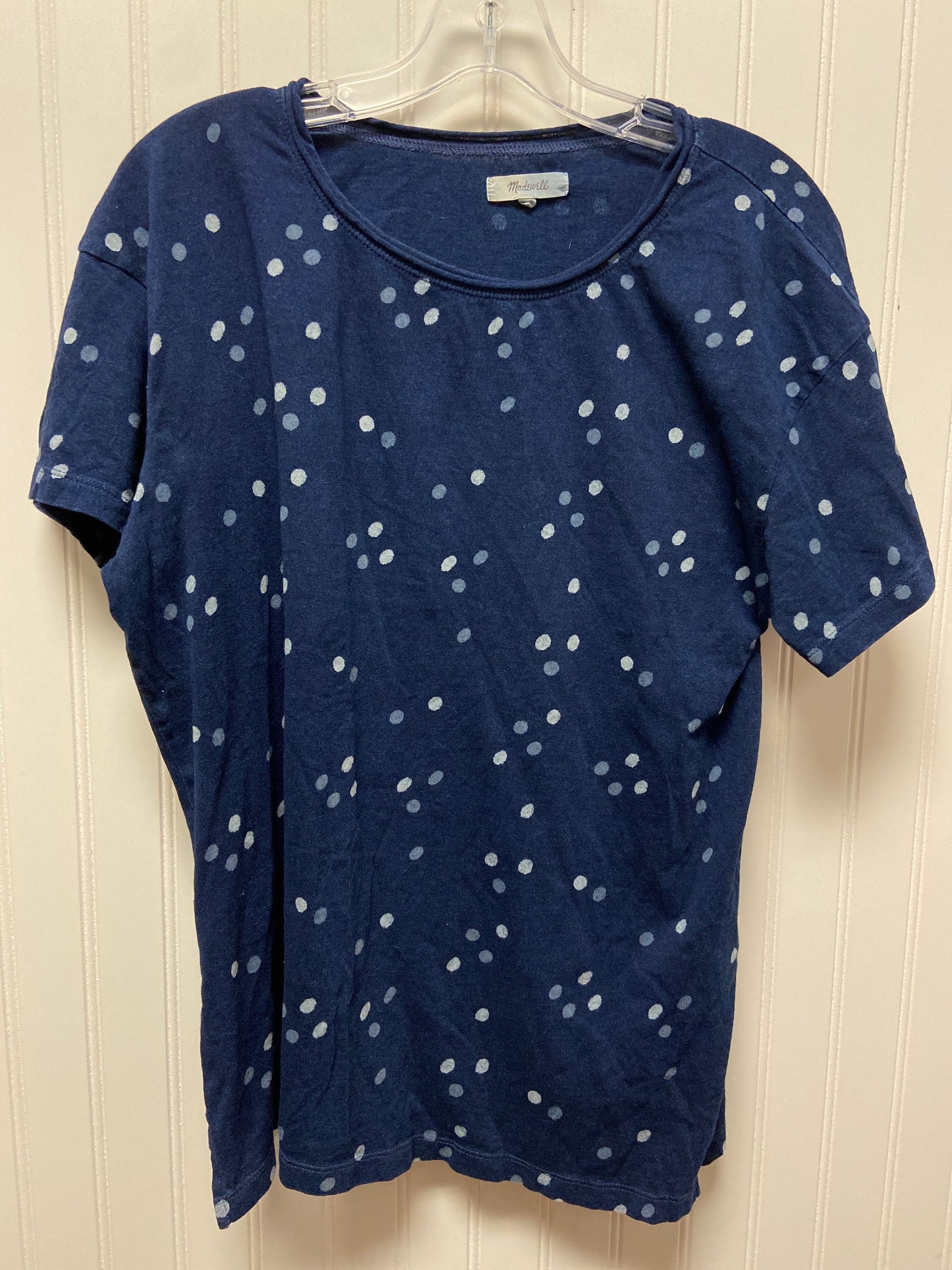 Navy Top Short Sleeve Madewell, Size L