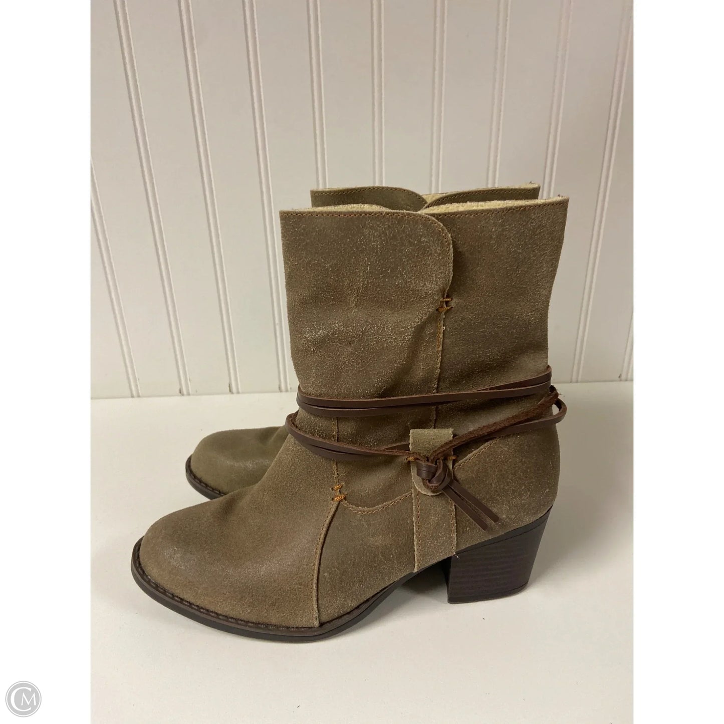 Boots Ankle Heels By Sporto In Tan, Size: 7