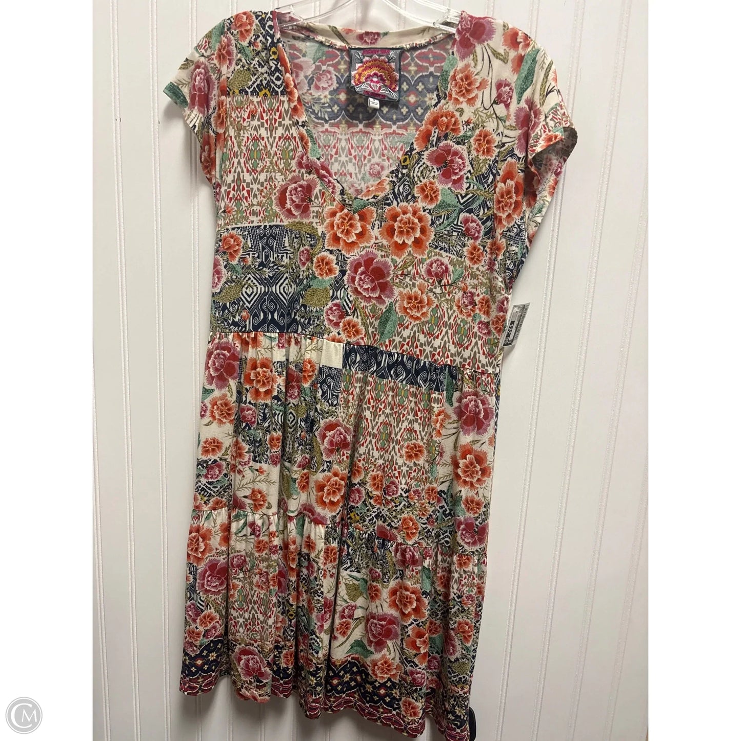 Dress Casual Short By Johnny Was In Floral Print, Size: S