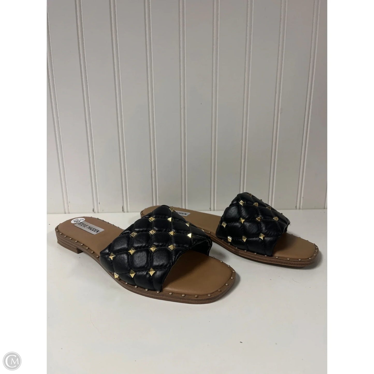 Sandals Flats By Steve Madden In Black, Size: 8.5