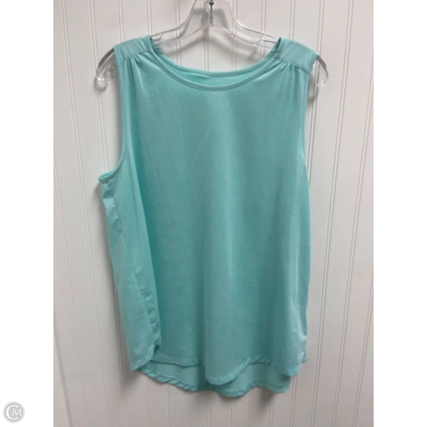Athletic Tank Top By Izod In Aqua, Size: L