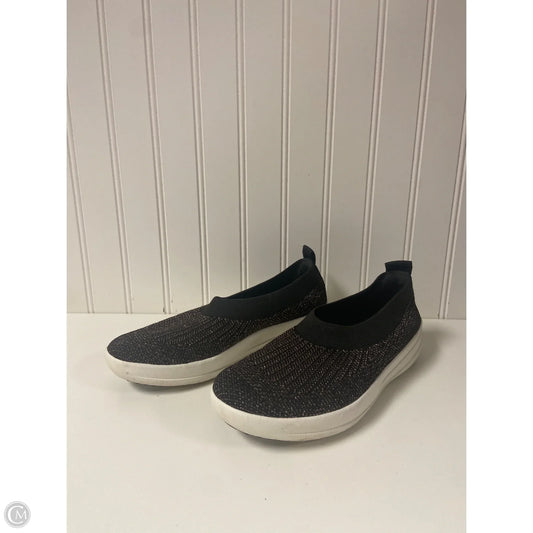 Shoes Flats By Fitflop In Black & Gold, Size: 6.5