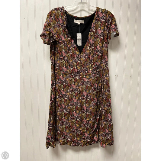 Dress Casual Short By Loft In Tropical Print, Size: M