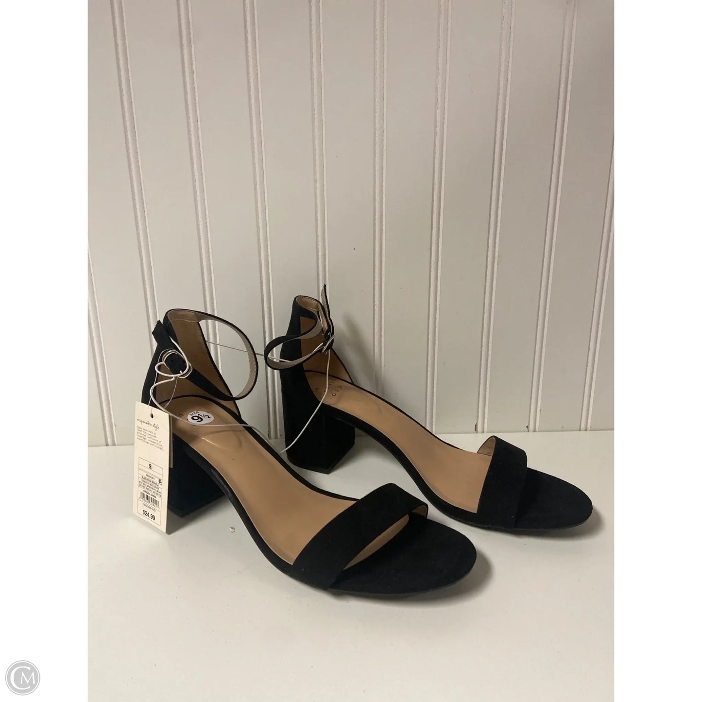 Sandals Heels Block By A New Day In Black, Size: 9.5