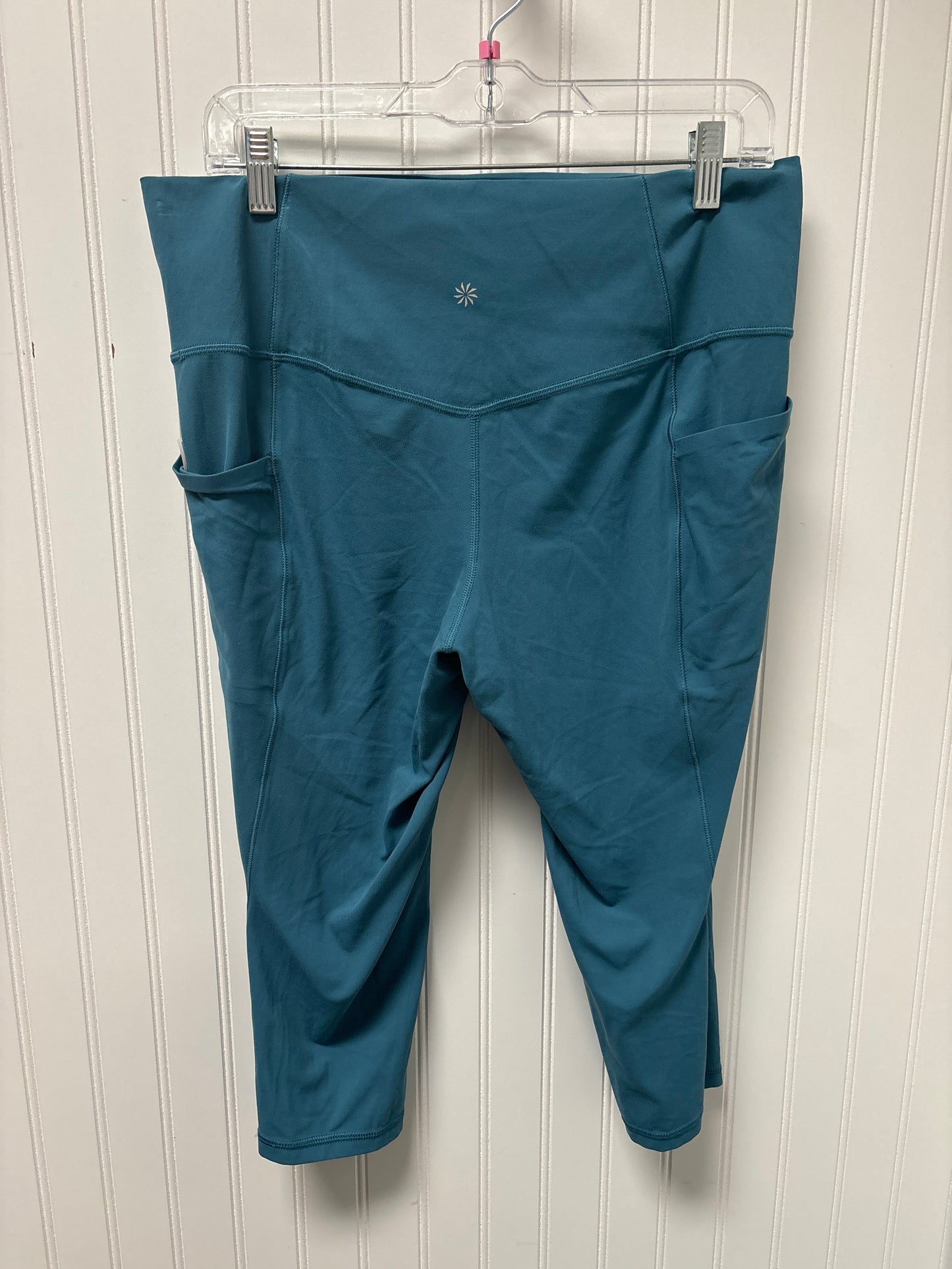 Athletic Capris By Athleta In Teal, Size: Xl