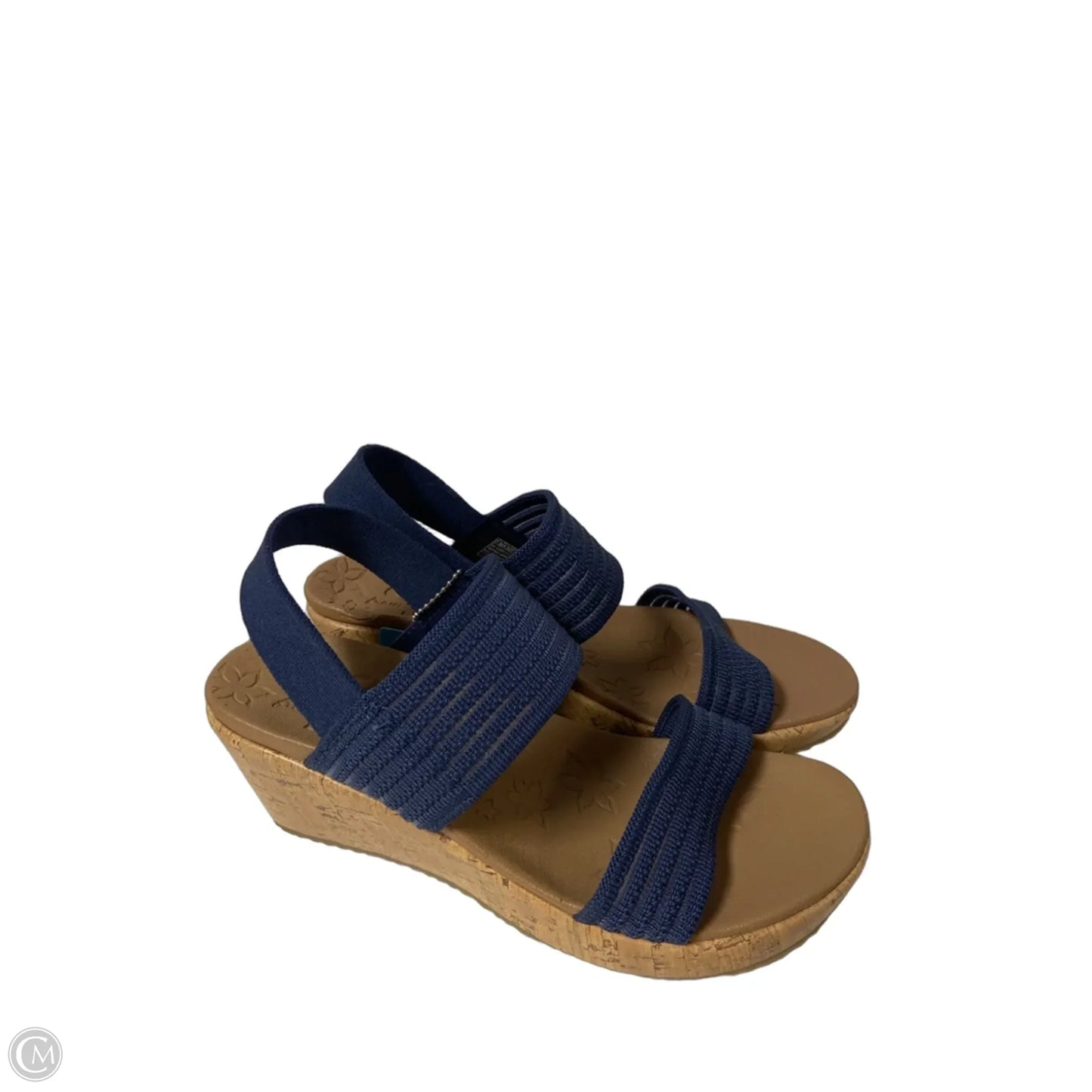 Sandals Heels Wedge By Skechers In Navy, Size: 7.5