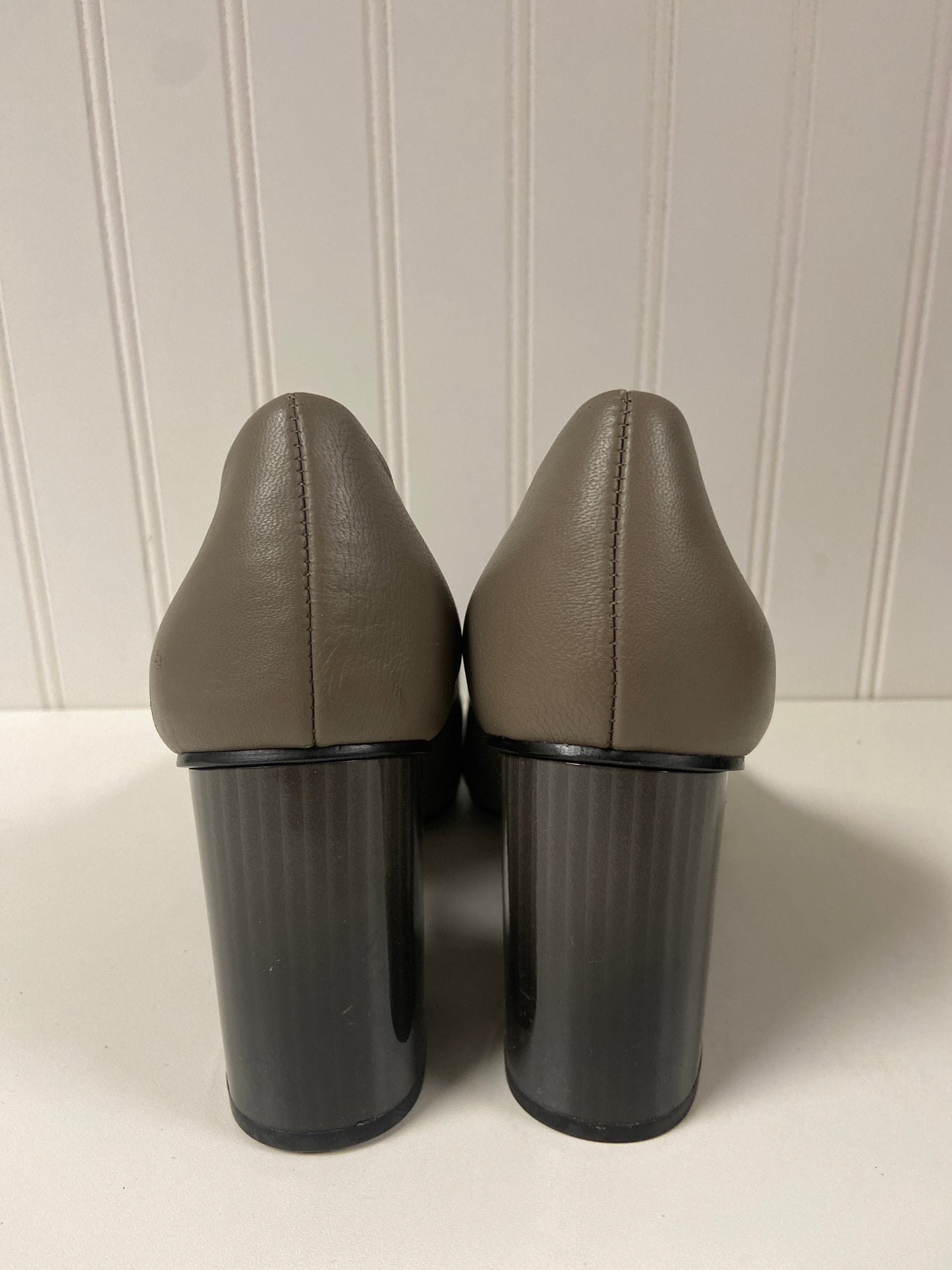 Taupe Shoes Heels Block Nine West, Size 8