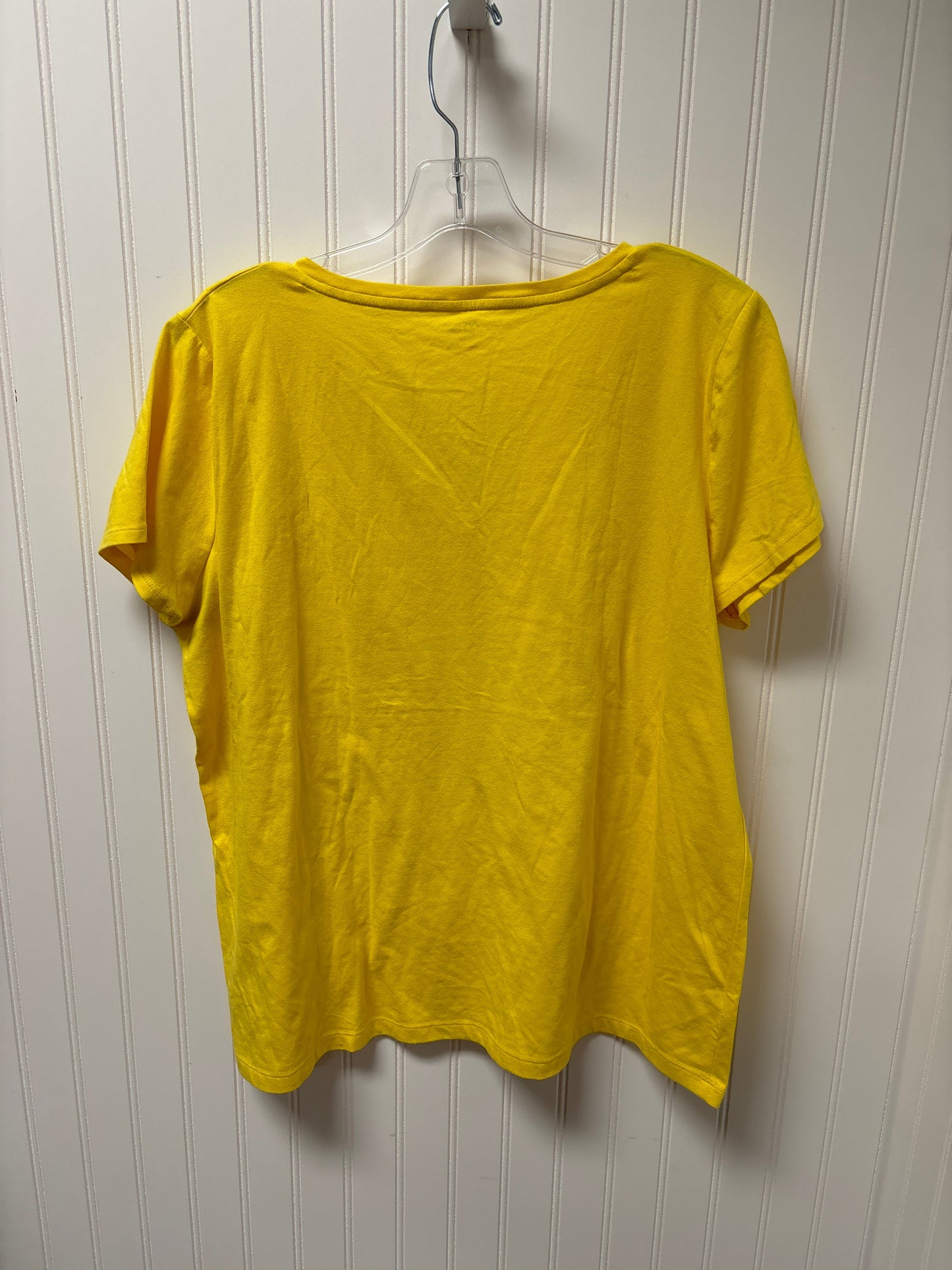 Yellow Top Short Sleeve Anne Klein, Size 1x