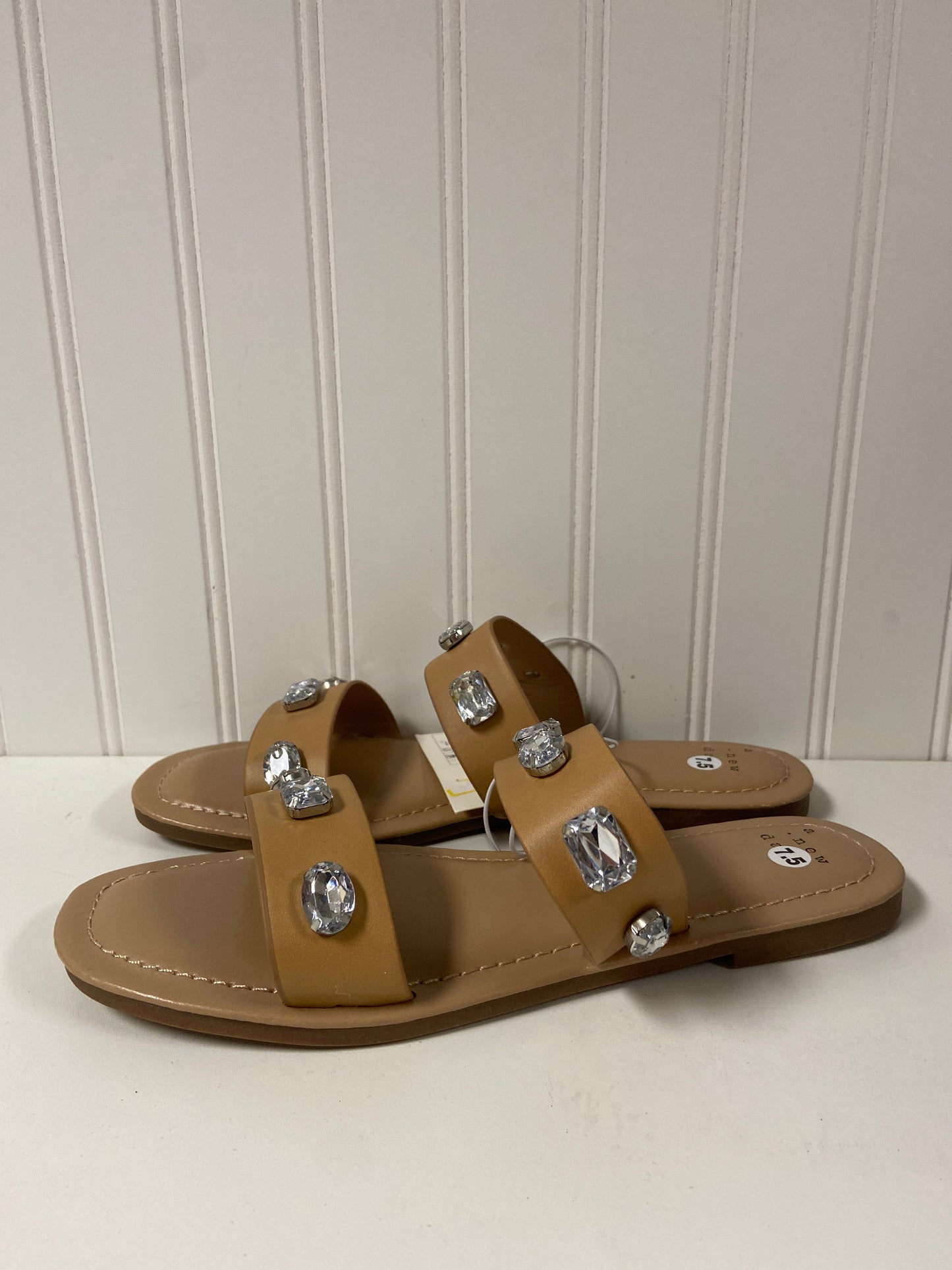 Tan Sandals Flats A New Day, Size 7.5