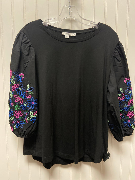 Black Top Short Sleeve Chicos, Size L