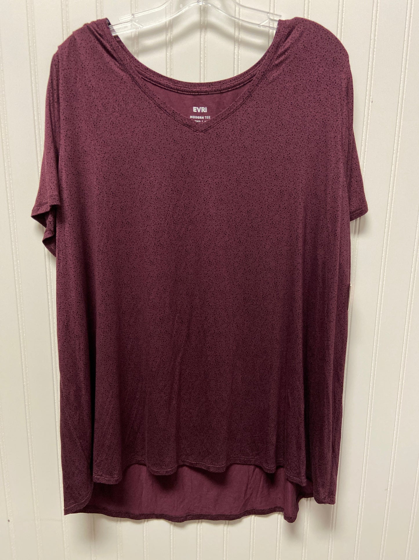 Purple Top Short Sleeve Evri, Size 2x