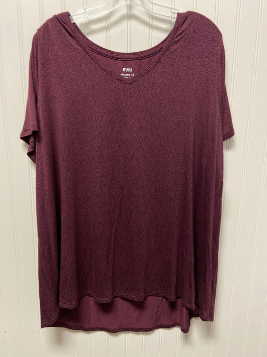 Purple Top Short Sleeve Evri, Size 2x