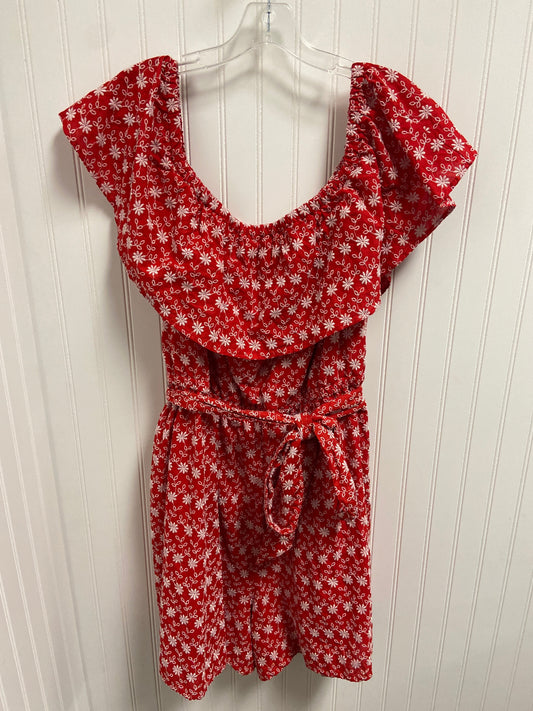 Dress Casual Short By Lane Bryant In Red & White, Size: 2x