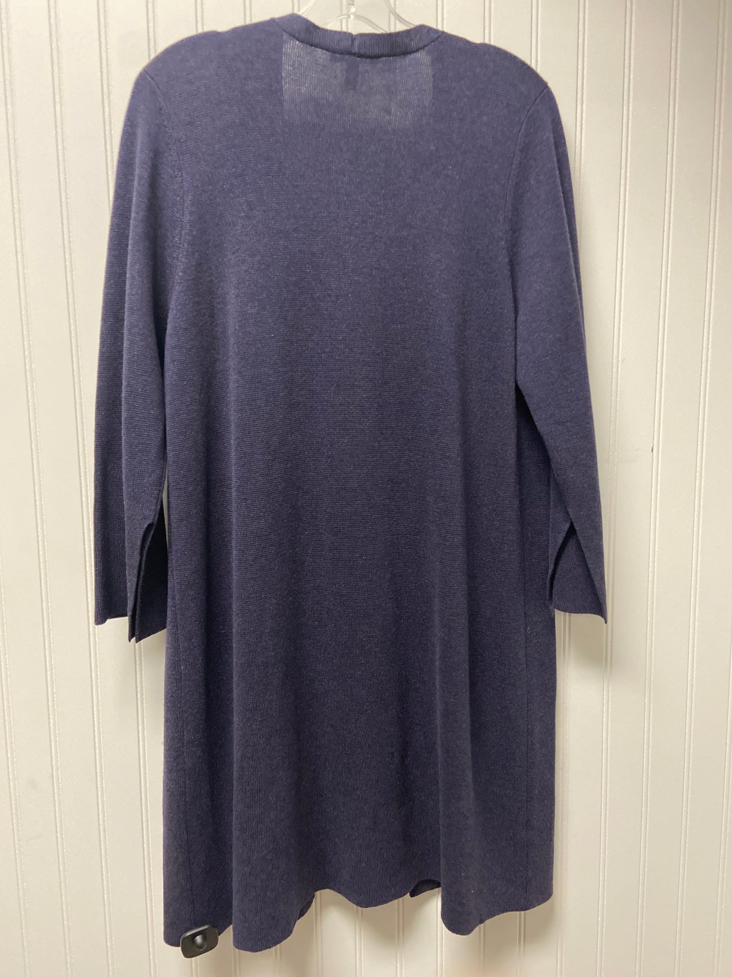 Sweater Cardigan By Eileen Fisher In Blue, Size: L