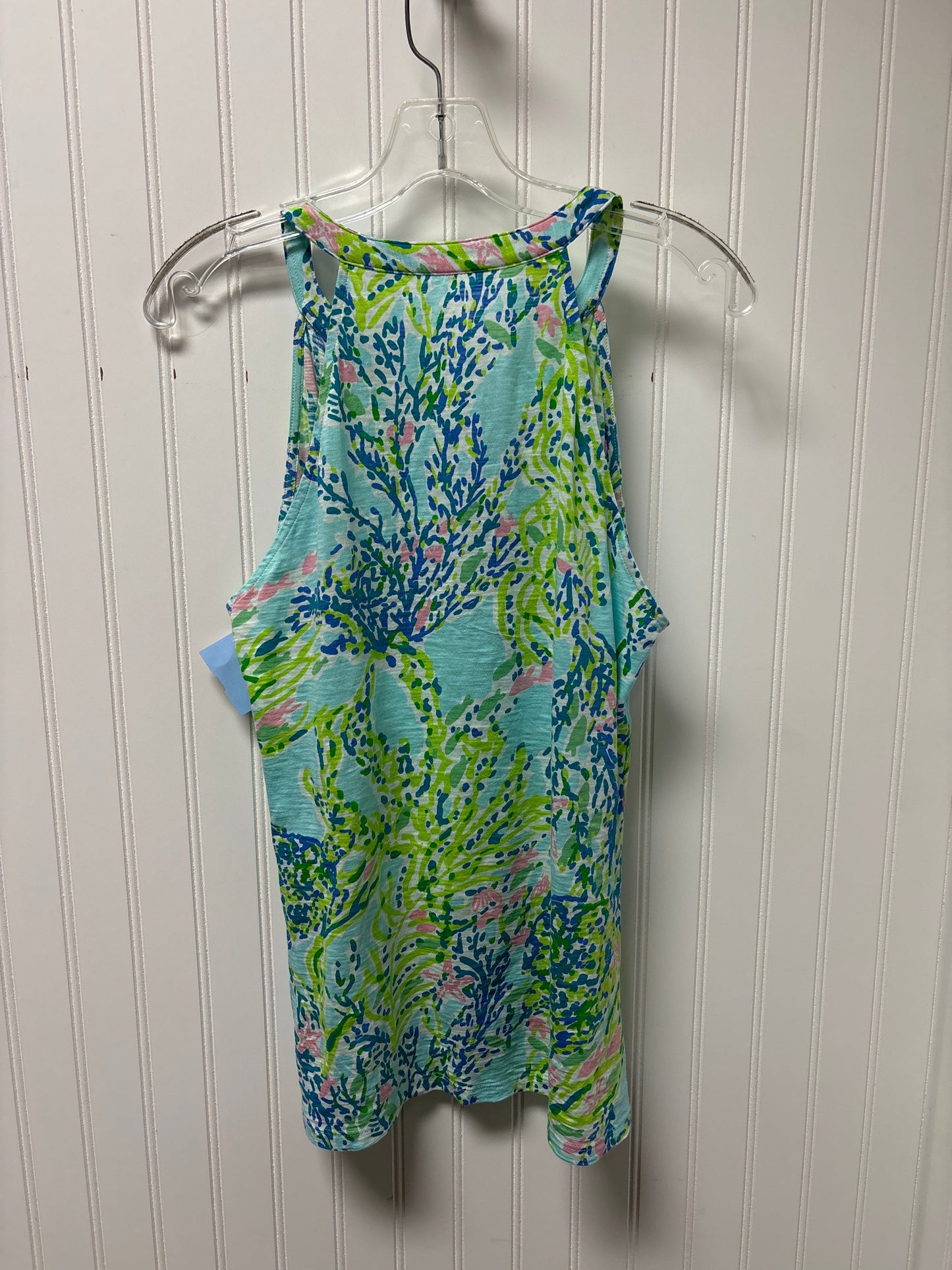 Top Sleeveless Designer By Lilly Pulitzer In Blue & Green, Size: M