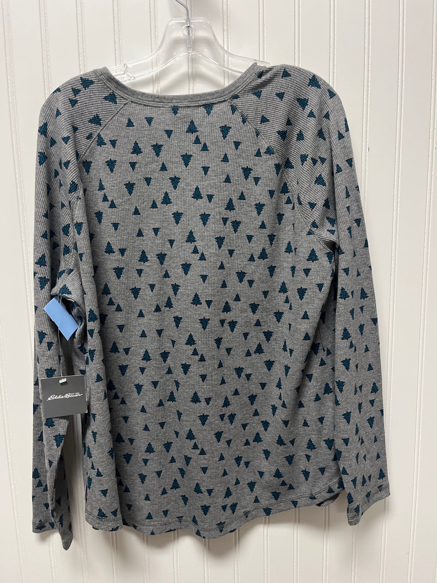 Top Long Sleeve By Eddie Bauer In Grey, Size: Xl