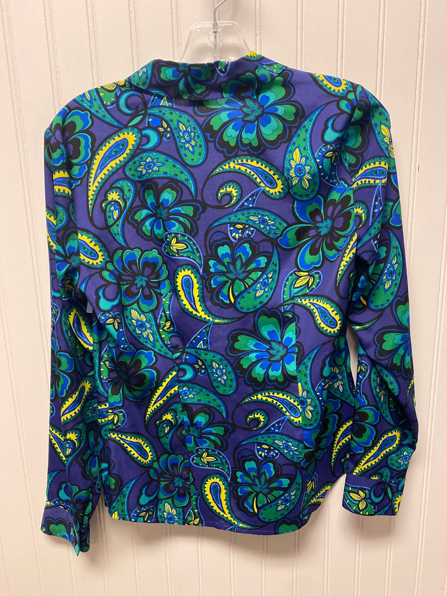 Top Long Sleeve By Ann Taylor In Blue & Green, Size: Sp