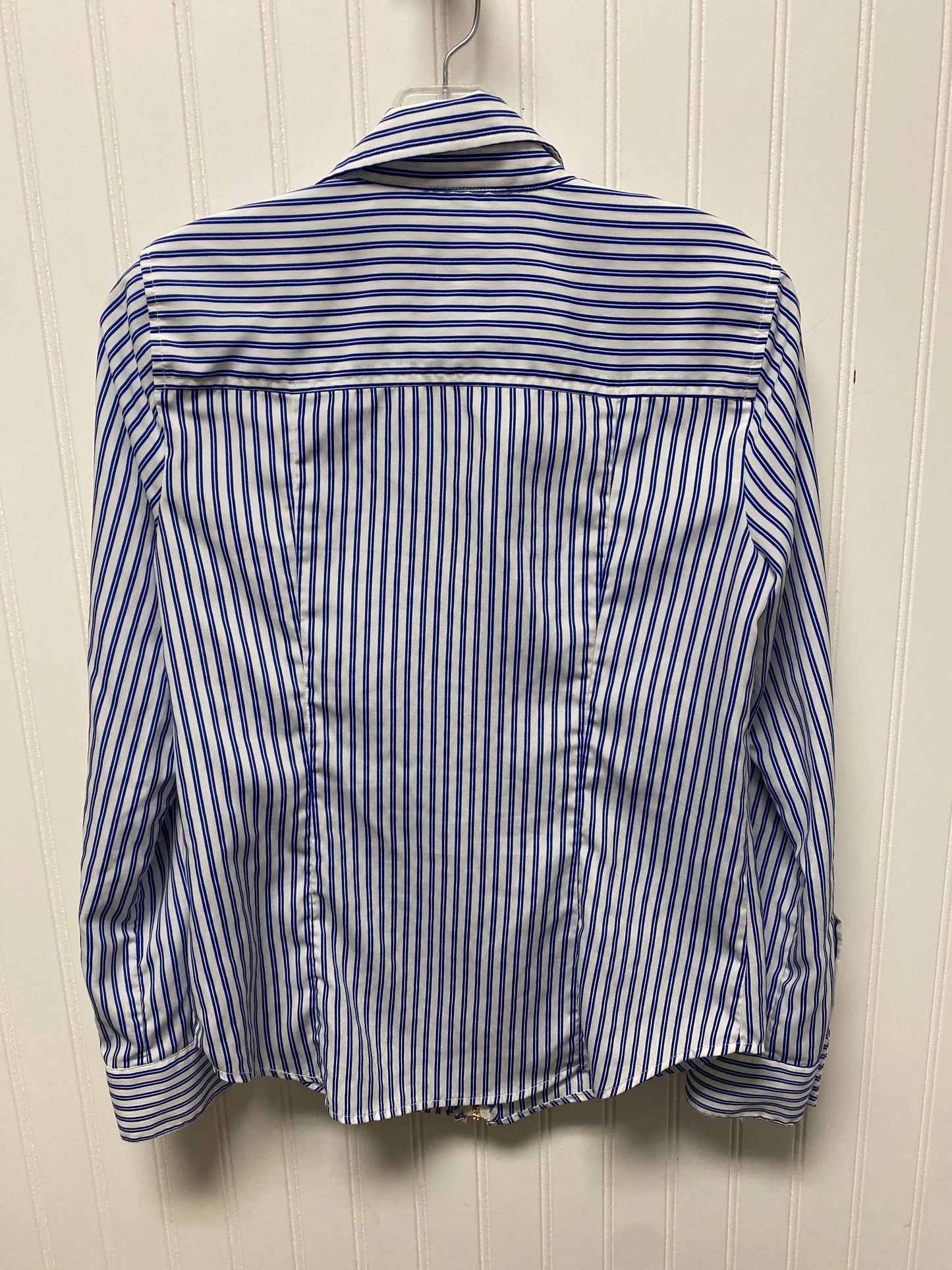 Top Long Sleeve By Michael By Michael Kors In Blue & White, Size: Xs