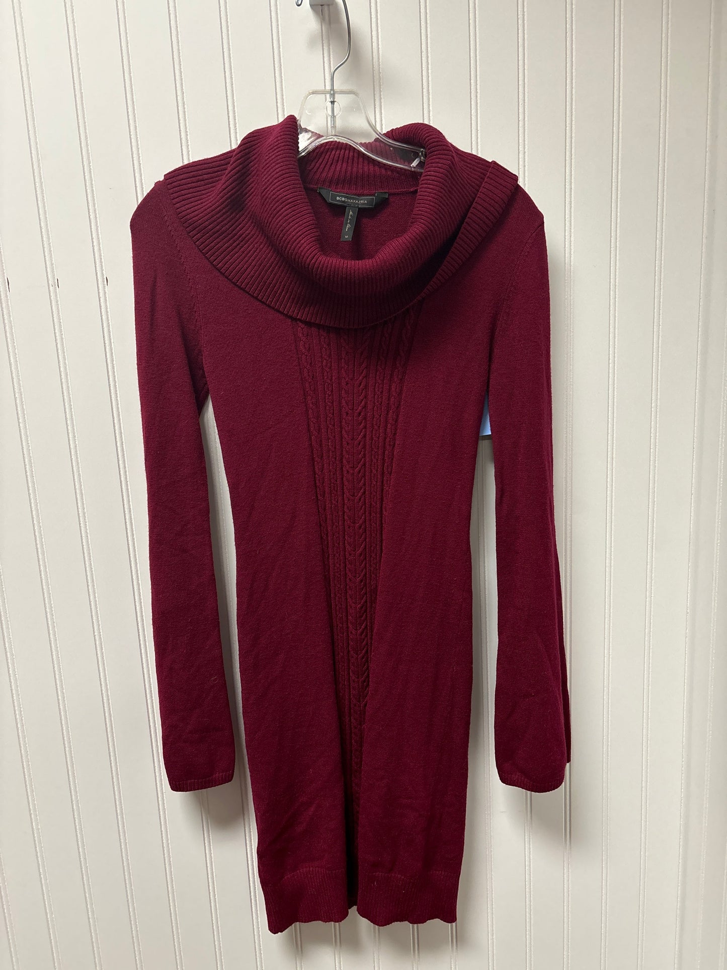 Dress Sweater By Bcbgmaxazria In Maroon, Size: M