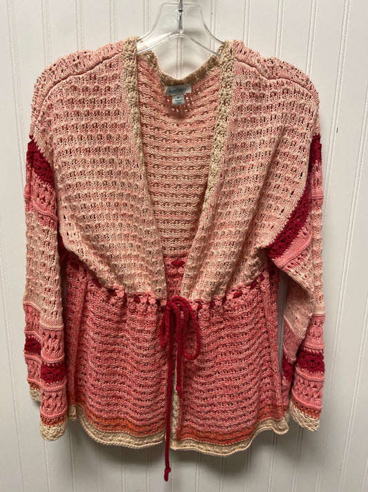 Sweater Cardigan By Sundance In Cream & Pink, Size: M