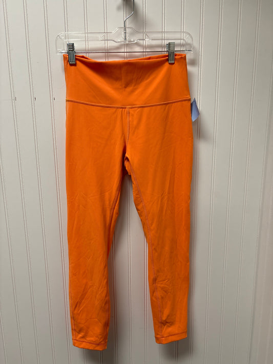 Athletic Leggings By Lululemon In Orange, Size: M