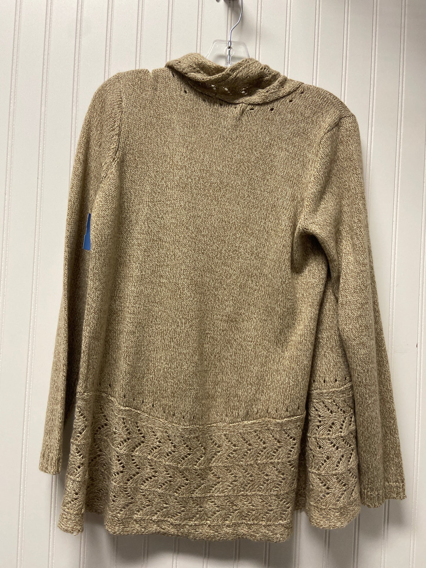 Sweater Cardigan By Karen Scott In Tan, Size: M