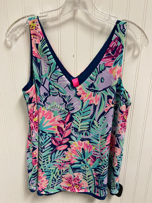 Top Sleeveless Designer By Lilly Pulitzer In Blue & Purple, Size: Xs