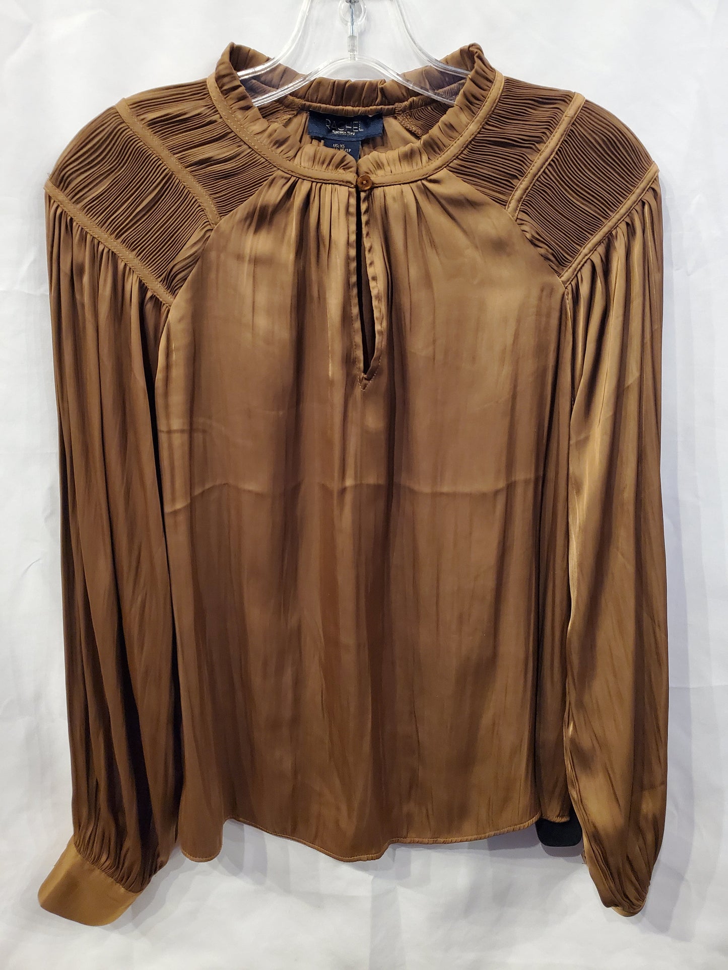 Brown Top Long Sleeve Rachel Roy, Size Xs