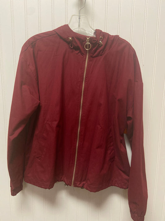 Jacket Moto By Forever 21 In Maroon, Size: M