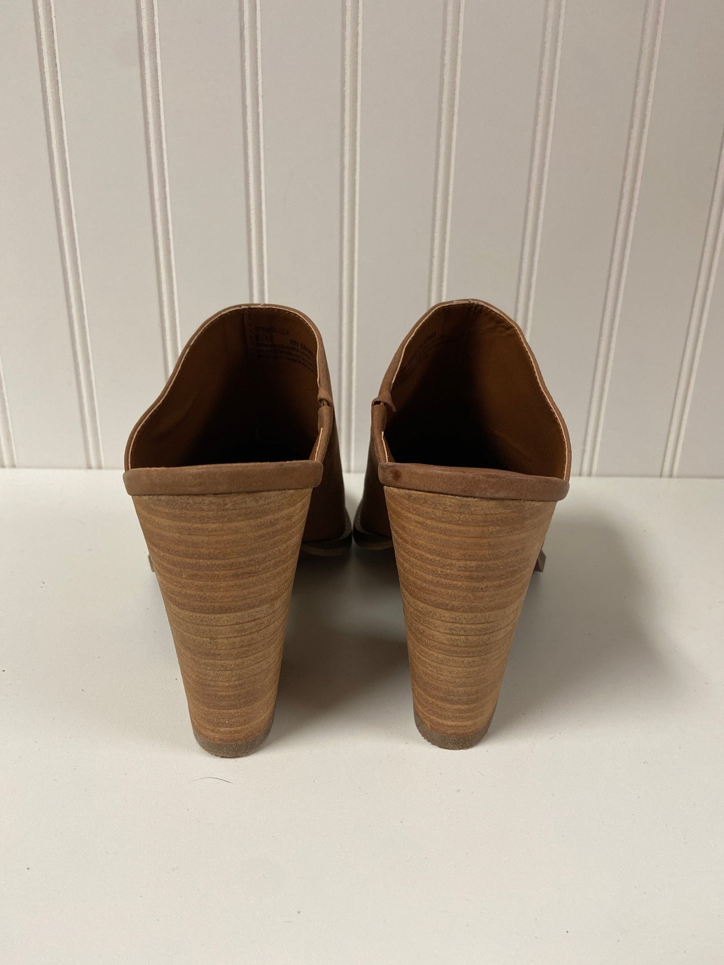 Brown Shoes Heels Block Bp, Size 8.5