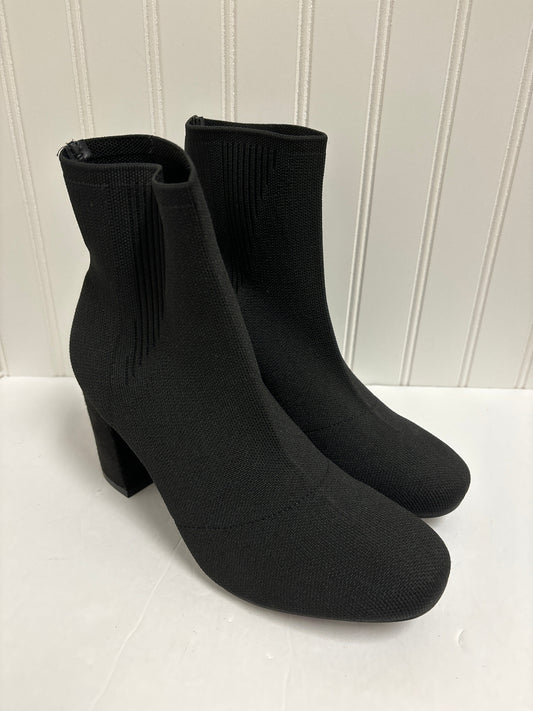 Black Boots Ankle Heels Mia, Size 8.5