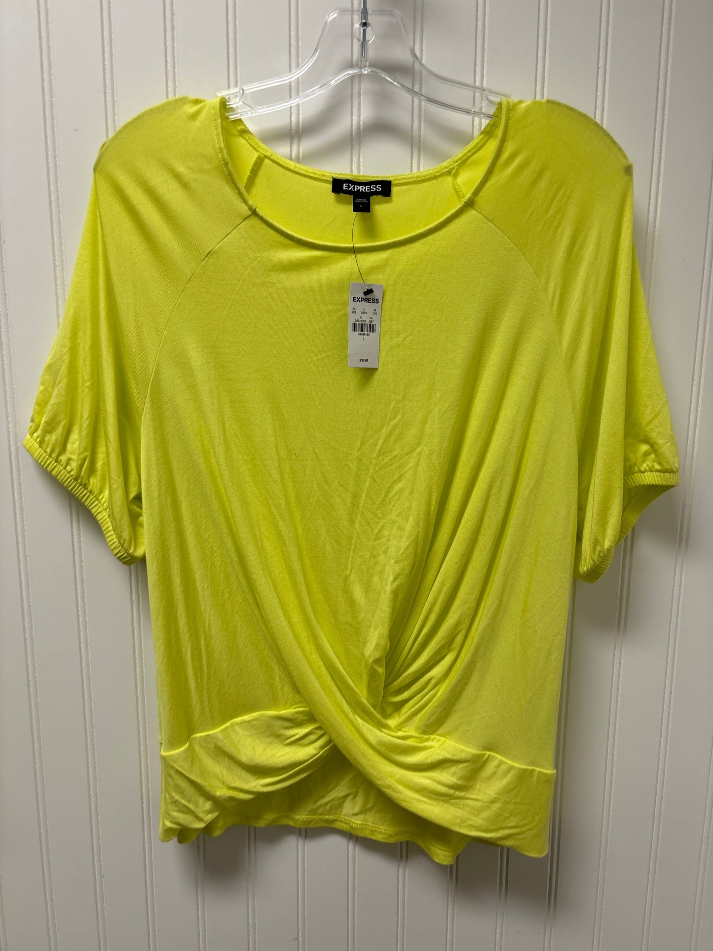 Yellow Top Short Sleeve Express, Size L
