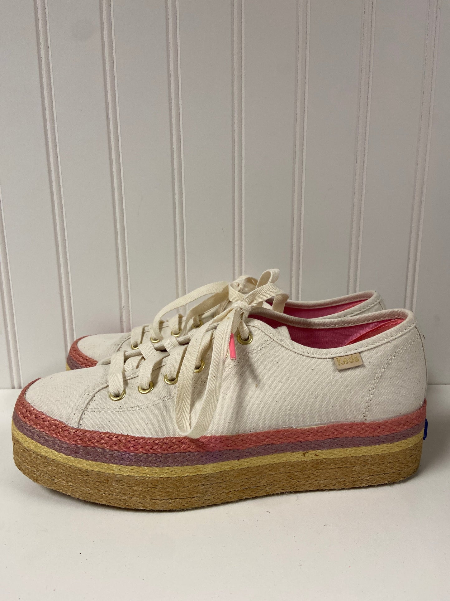 Cream Shoes Sneakers Keds, Size 7