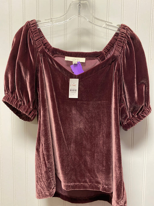 Mauve Top Short Sleeve Loft, Size S