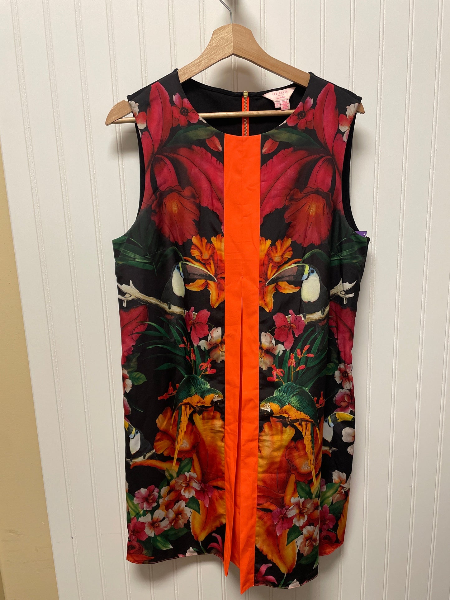 Tropical Print Dress Designer Ted Baker, Size 5