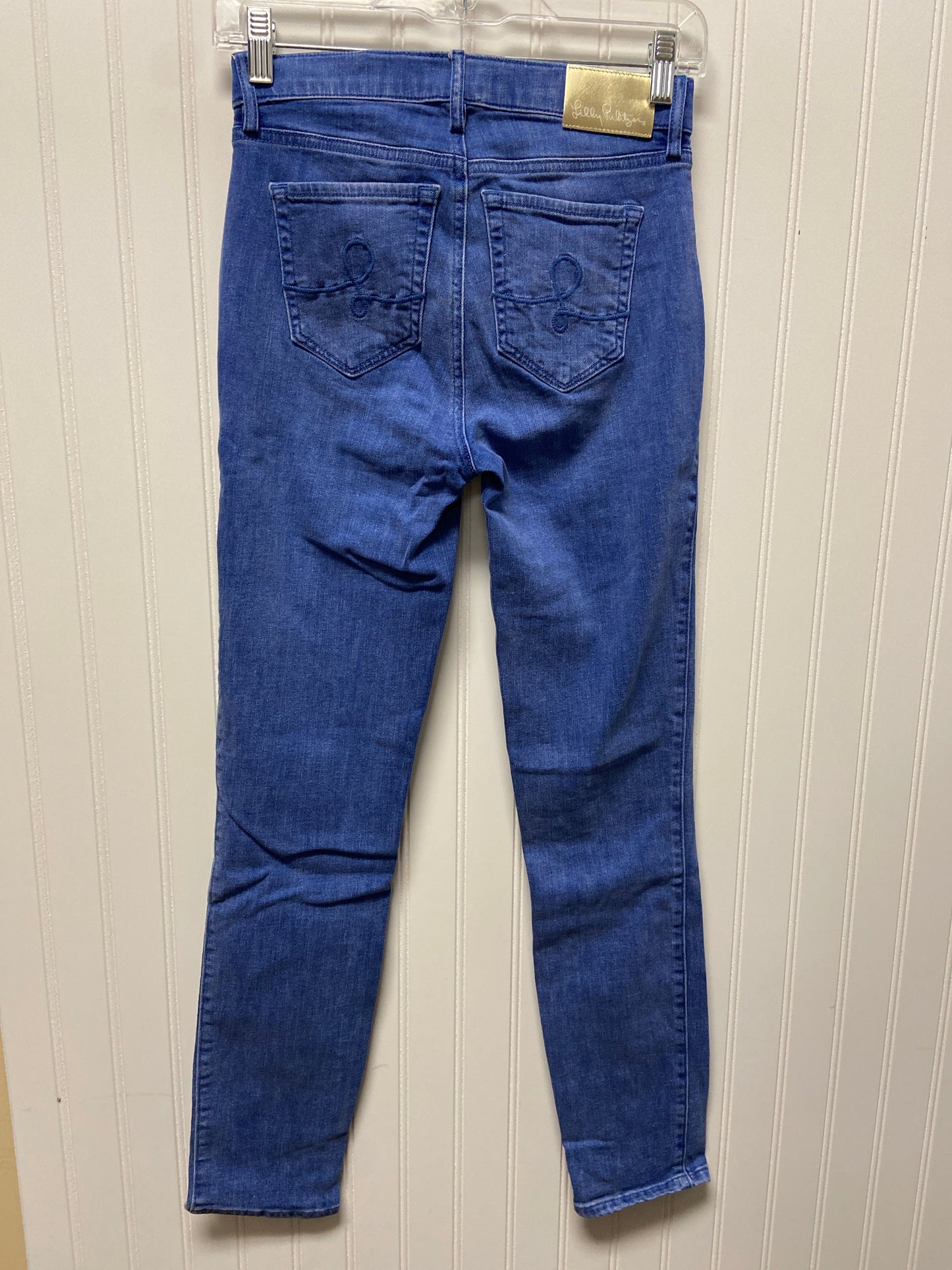 Blue Denim Jeans Designer Lilly Pulitzer, Size 0