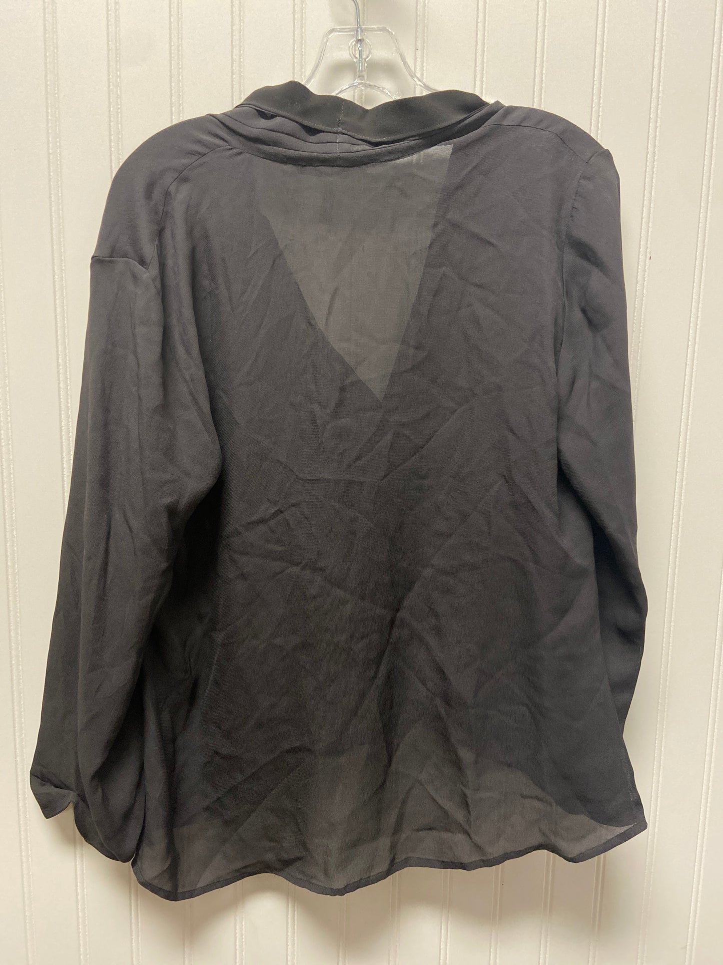 Grey Blouse Designer Halston Heritage, Size L