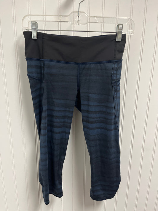 Athletic Capris By Lululemon In Black & Blue, Size: S