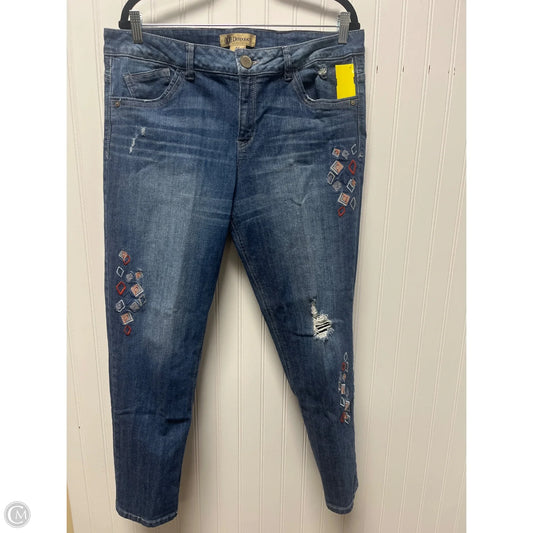 Jeans Straight By Democracy In Blue Denim, Size: 14