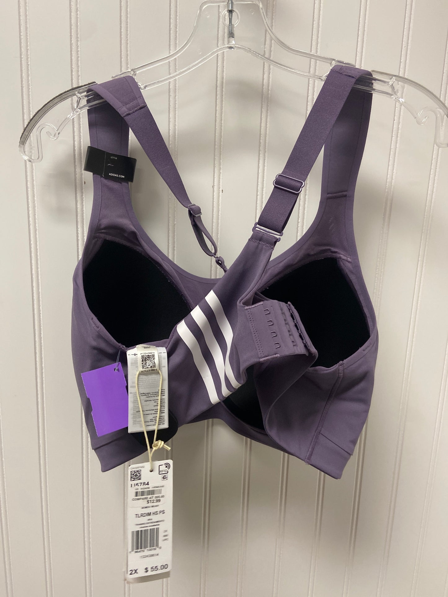 Purple Athletic Bra Adidas, Size 2x