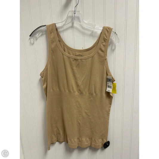 Tank Top By Clothes Mentor In Beige, Size: 3x
