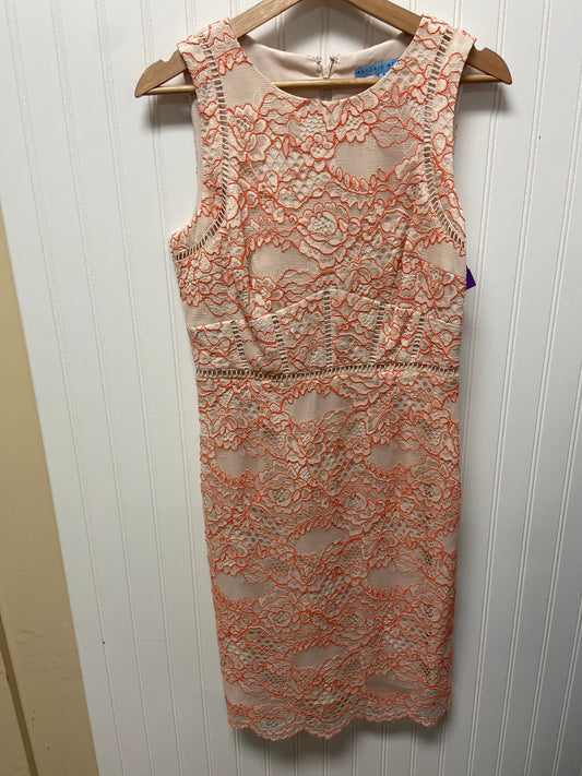 Peach Dress Party Midi Antonio Melani, Size 6