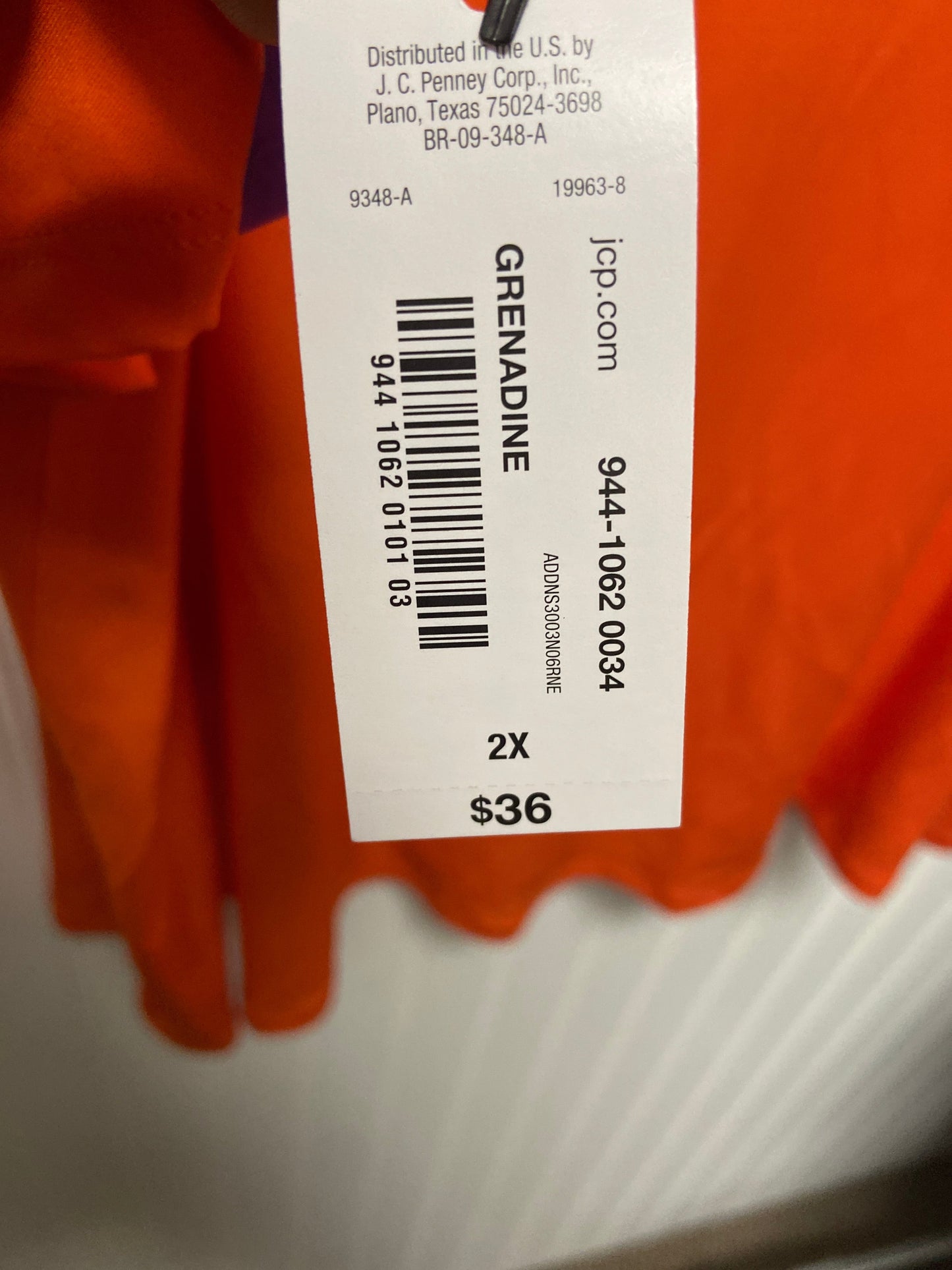 Orange Top Short Sleeve East 5th, Size 2x