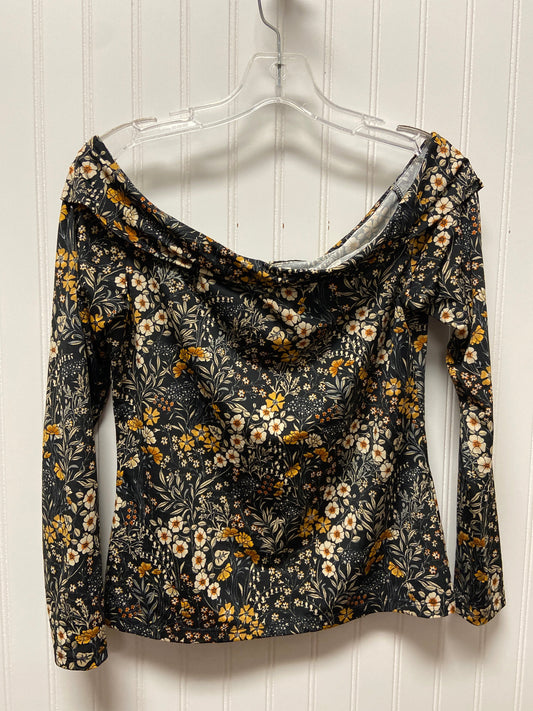 Floral Print Top Long Sleeve H&m, Size M