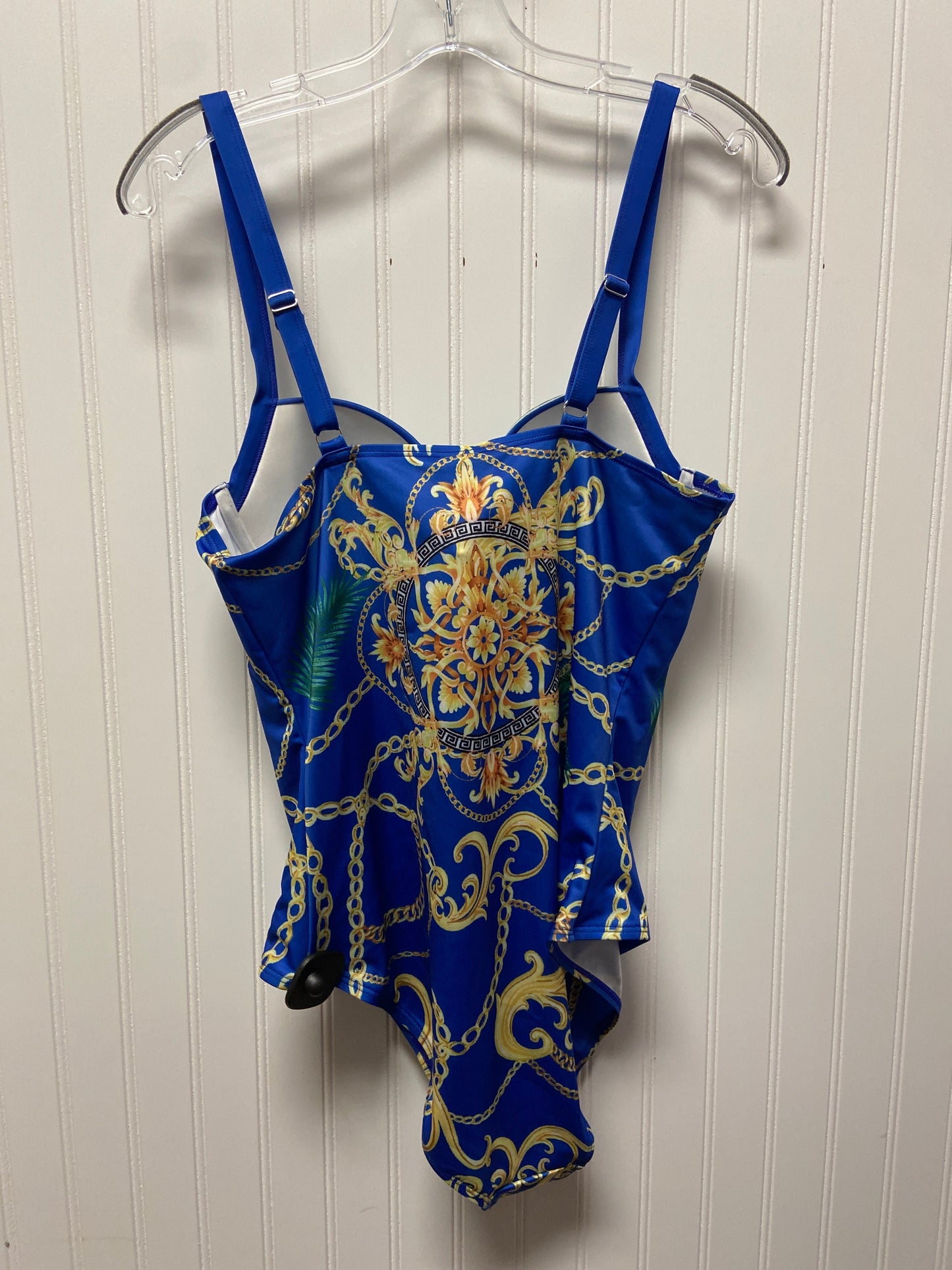 Blue & Gold Swimsuit 2pc Clothes Mentor, Size 1x