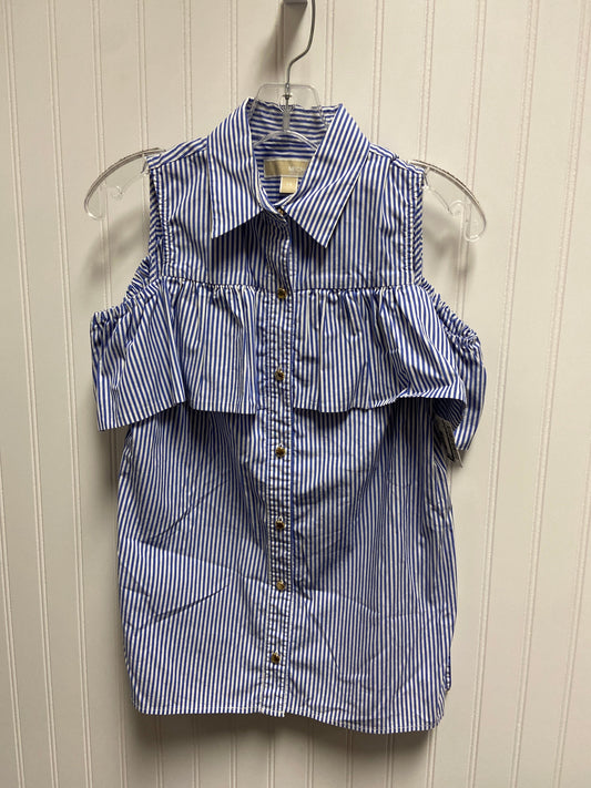 Top Short Sleeve By Michael Kors In Striped Pattern, Size: Xs