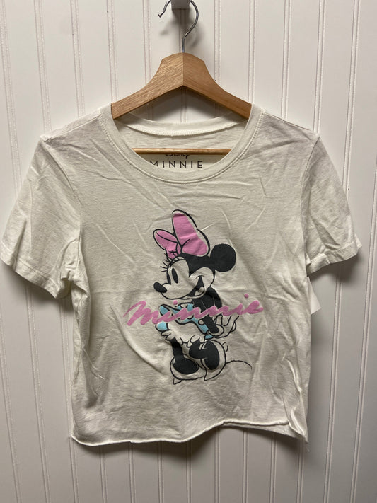 Top Short Sleeve By Disney Store In Cream, Size: L