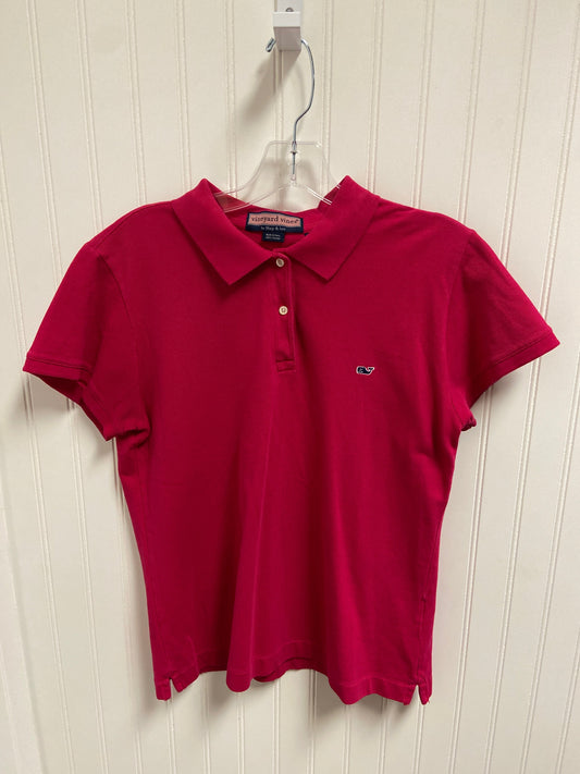 Top Short Sleeve By Vineyard Vines In Pink, Size: L